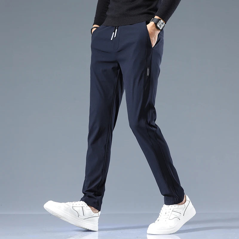 Savoni Slim Fit Cotton Pants — Clean Front Straight Leg 5