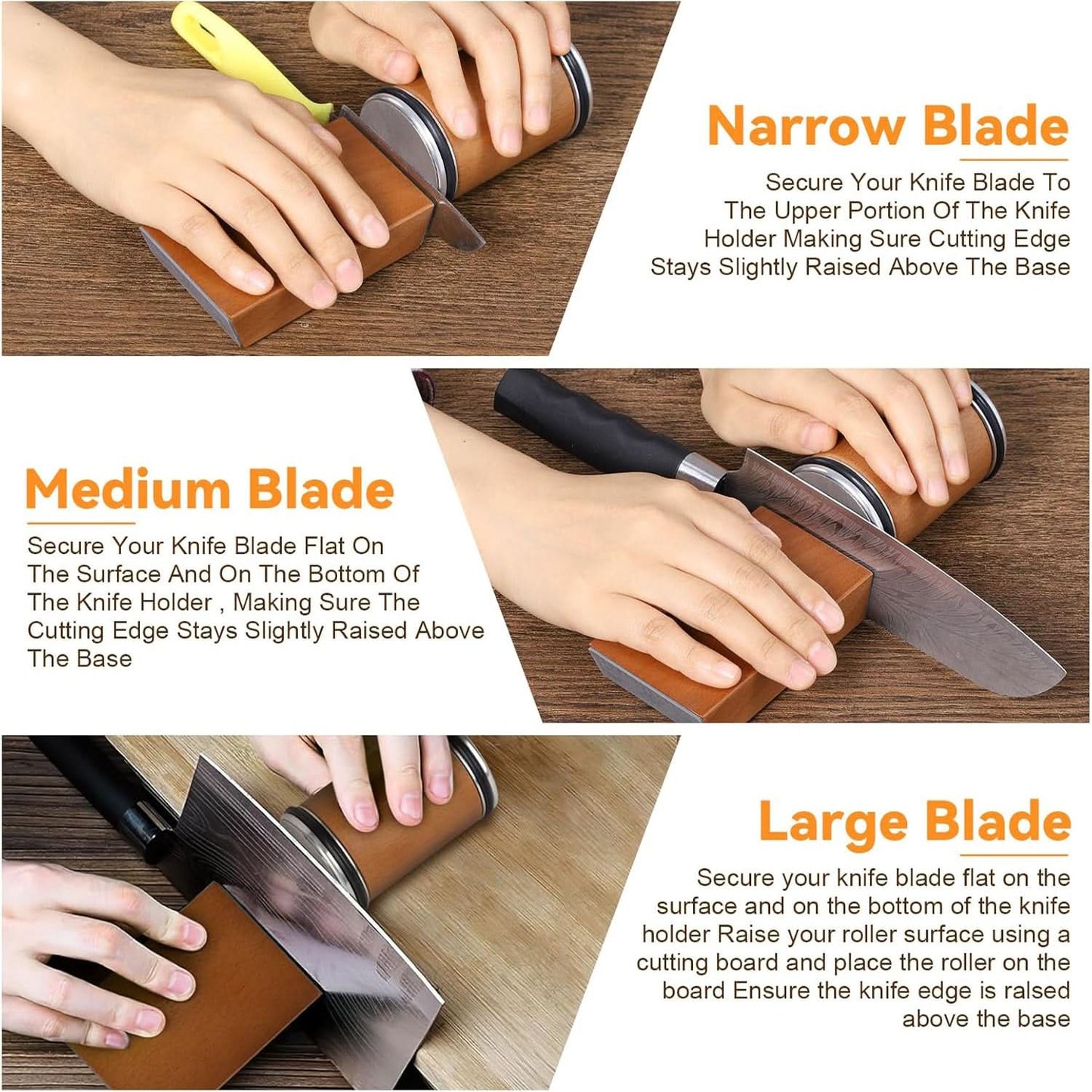 Rolling Knife Sharpener — Diamond Roller & Ceramic Disc 6