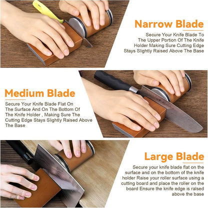 Rolling Knife Sharpener — Diamond Roller & Ceramic Disc 6
