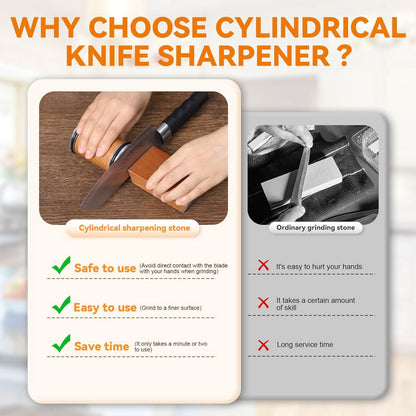 Rolling Knife Sharpener — Diamond Roller & Ceramic Disc 7