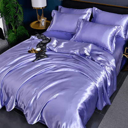 Silk-Feel Bedding Set — Duvet Cover, Sheet & Pillowcases 4