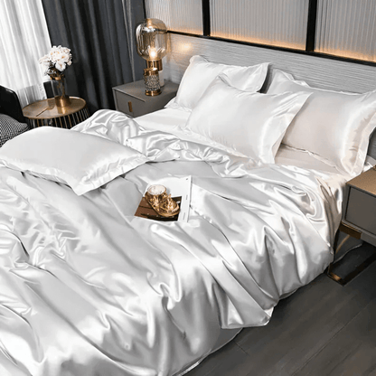 Silk-Feel Bedding Set — Duvet Cover, Sheet & Pillowcases 6
