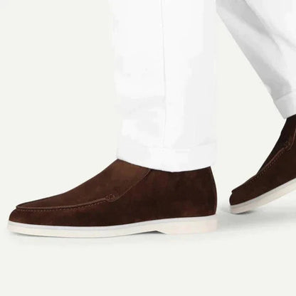 Men's Suede Slip-On Loafers — Soft Calf Leather Insole 2