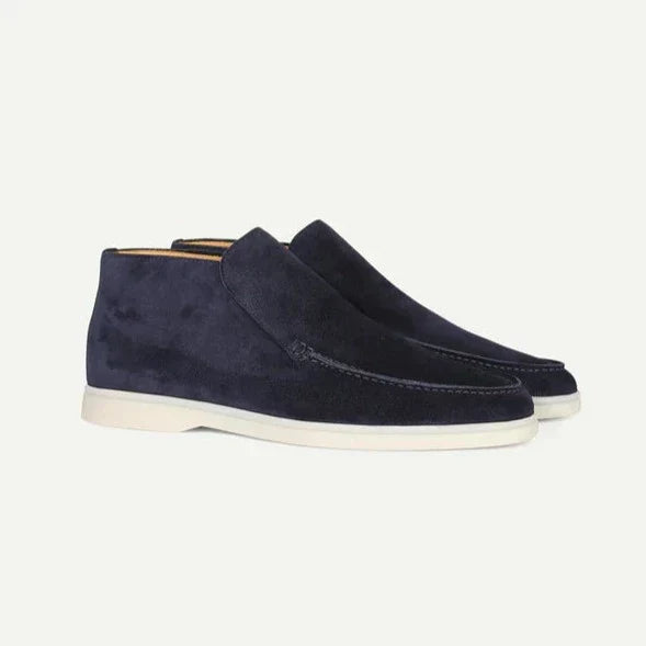 Men's Suede Slip-On Loafers — Soft Calf Leather Insole 4