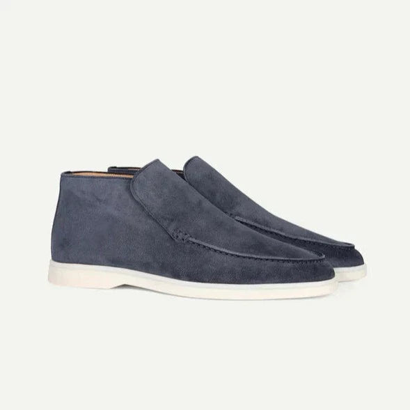 Men's Suede Slip-On Loafers — Soft Calf Leather Insole 5