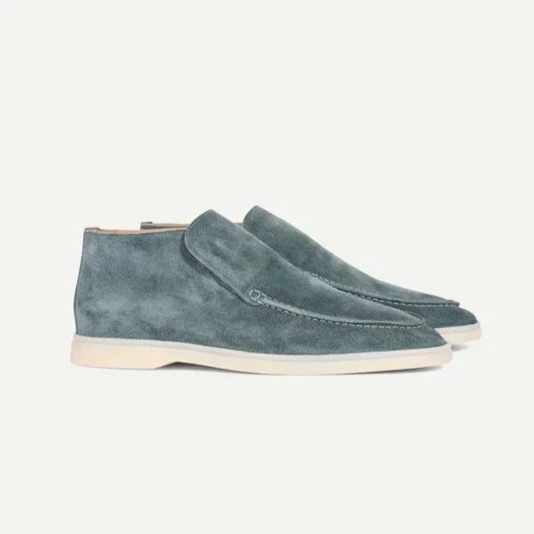Men's Suede Slip-On Loafers — Soft Calf Leather Insole 6