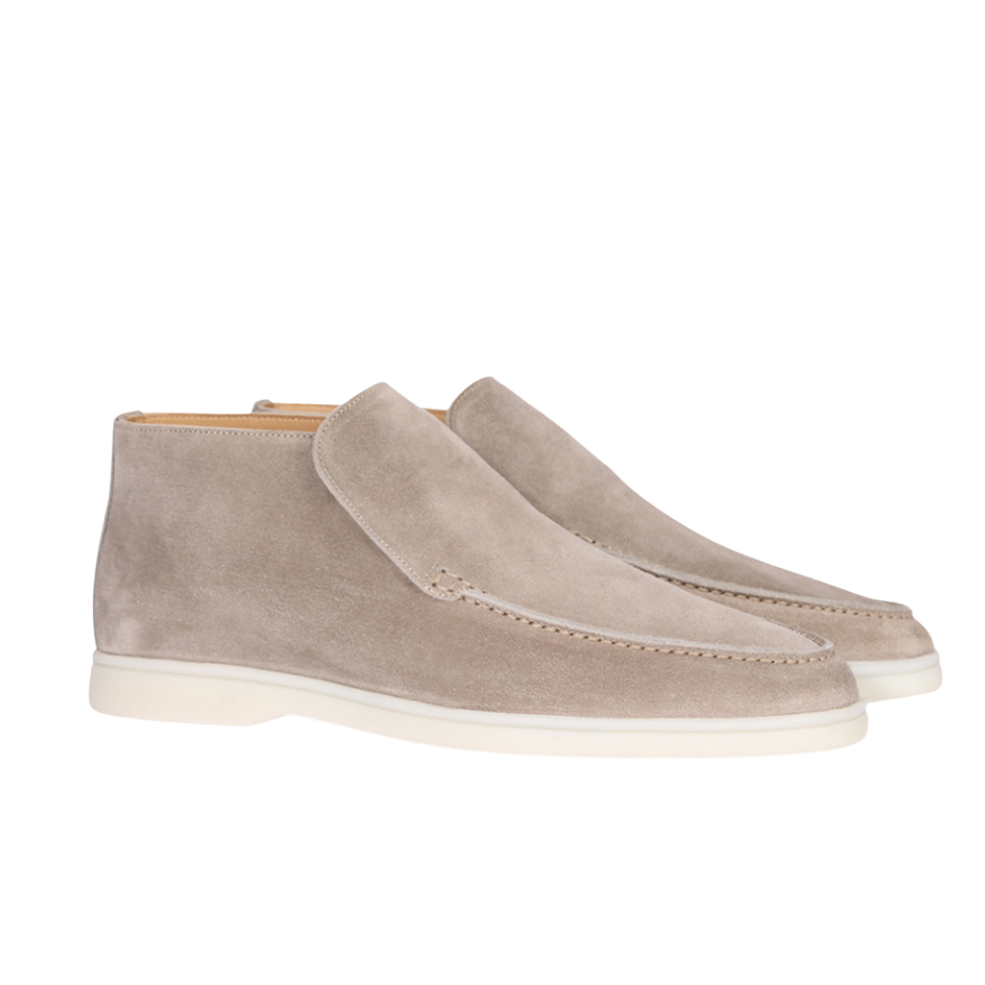 Men's Suede Slip-On Loafers — Soft Calf Leather Insole 1