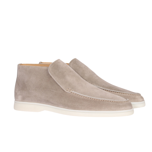Men's Suede Slip-On Loafers — Soft Calf Leather Insole 1