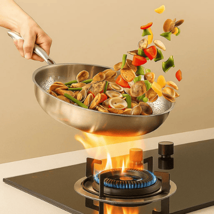 Uncoated Stainless Steel Frying Pan — All Hob Types 2