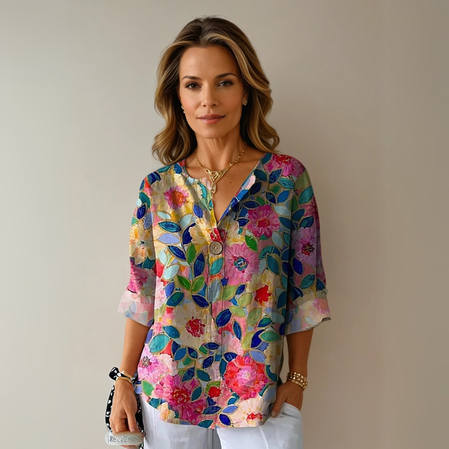 Arlene™ Chic Floral Print Blouse — Lightweight & Feminine 1
