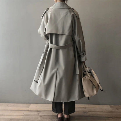 Women's Double-Breasted Long Trench Coat — Water-Repellent 2