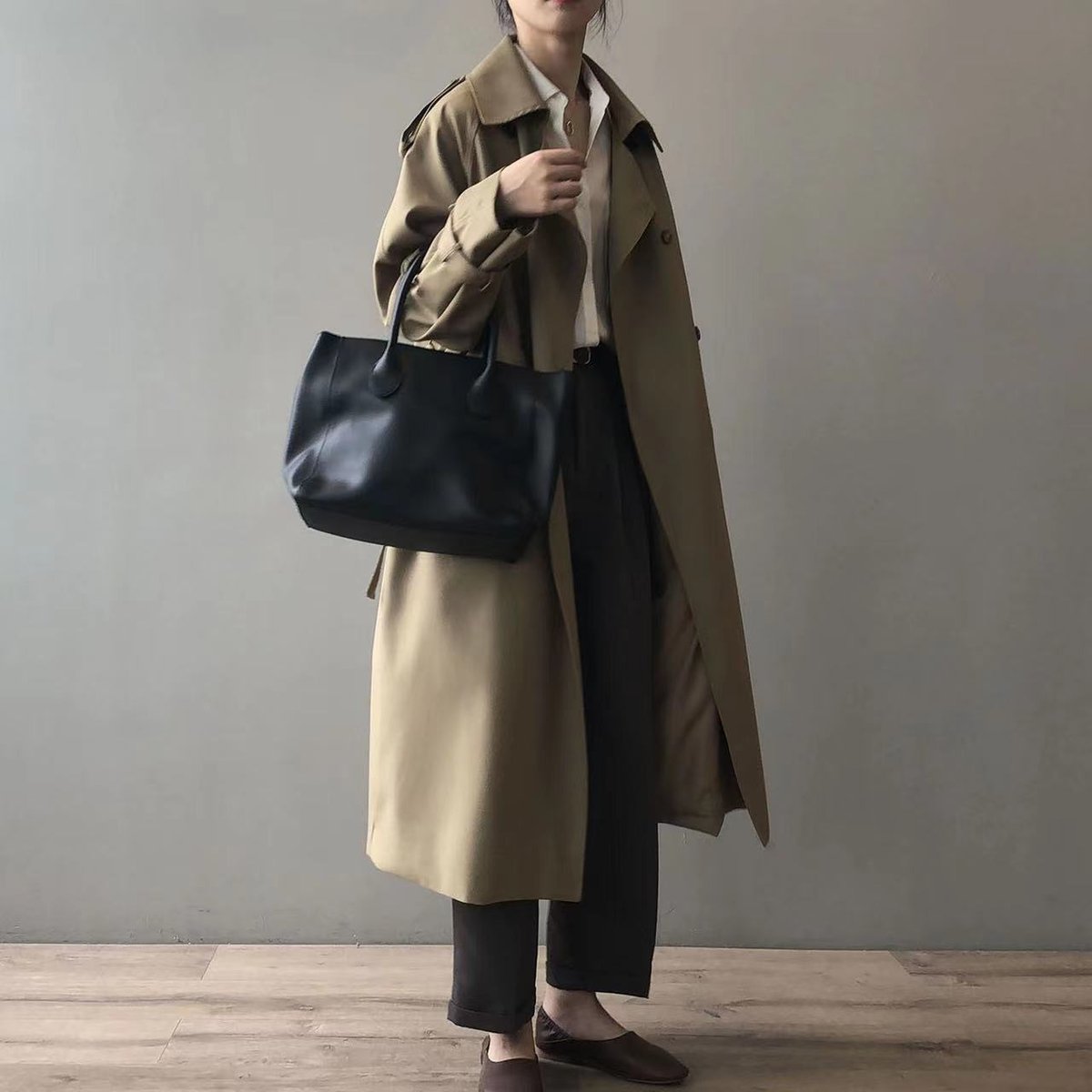 Women's Double-Breasted Long Trench Coat — Water-Repellent 3