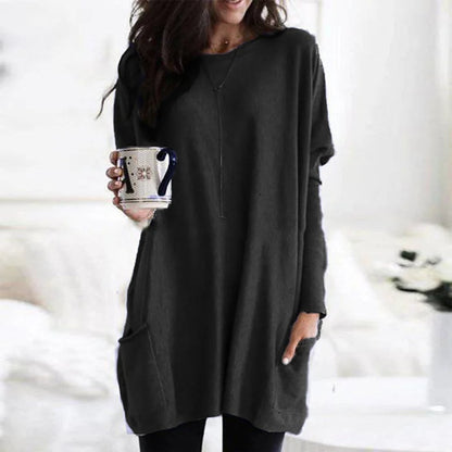 Women's Oversized Long Sleeve Tunic with Pockets 10