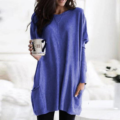 Women's Oversized Long Sleeve Tunic with Pockets 8