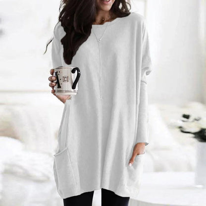 Women's Oversized Long Sleeve Tunic with Pockets 9
