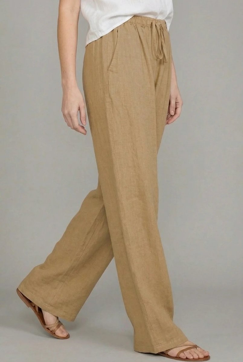 Women's Wide Leg Drawstring Pants — Elastic Waist, All Sizes 2