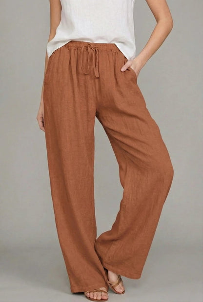 Women's Wide Leg Drawstring Pants — Elastic Waist, All Sizes 5