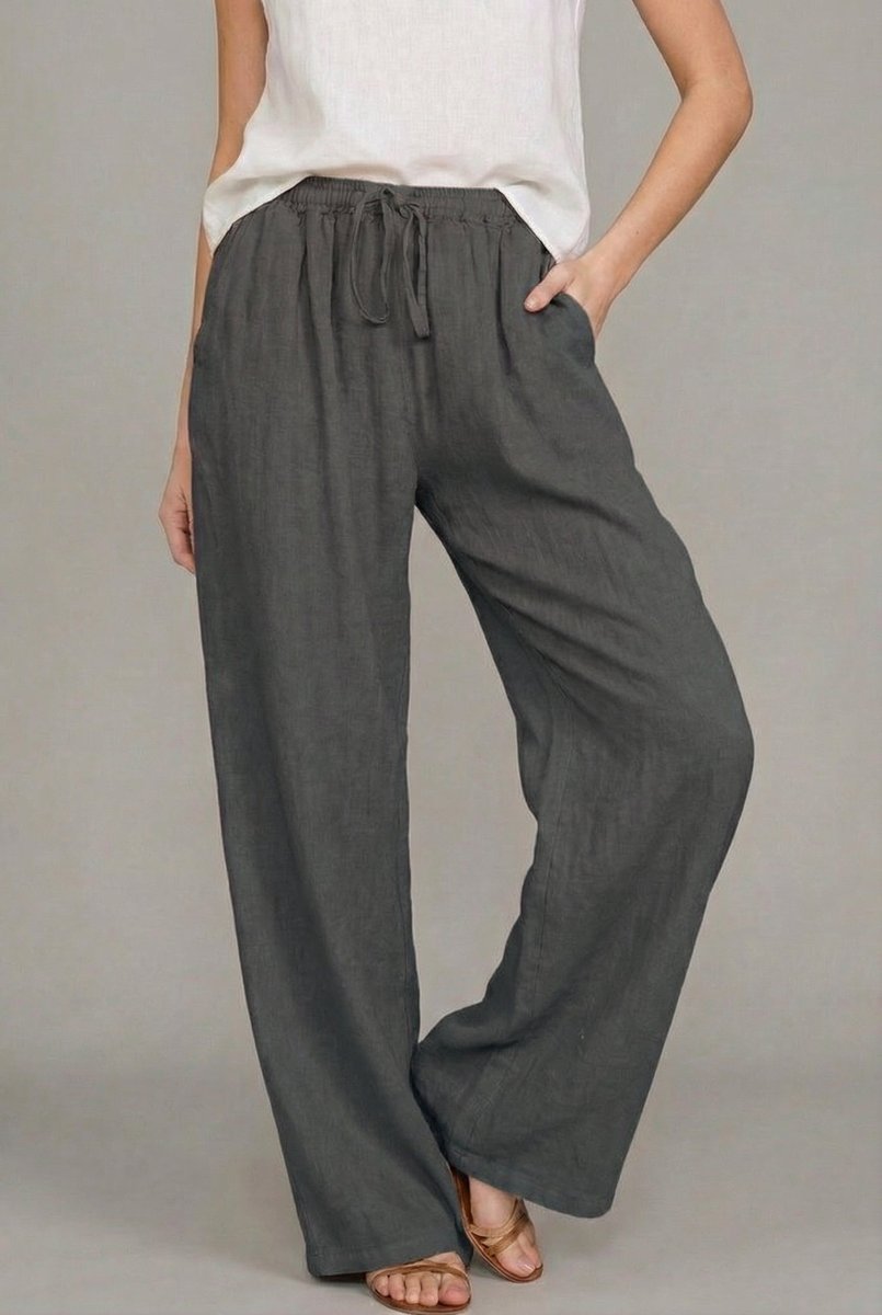 Women's Wide Leg Drawstring Pants — Elastic Waist, All Sizes 6