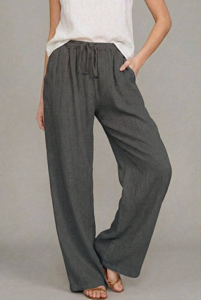 Women's Wide Leg Drawstring Pants — Elastic Waist, All Sizes 6